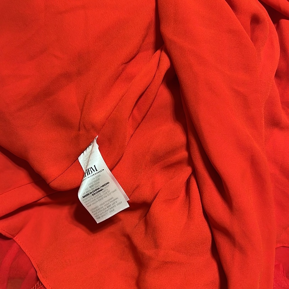 NEW $190 WHBM Red Slip Burnout Maxi Dress with Spaghetti Straps size 6 - Picture 14 of 14